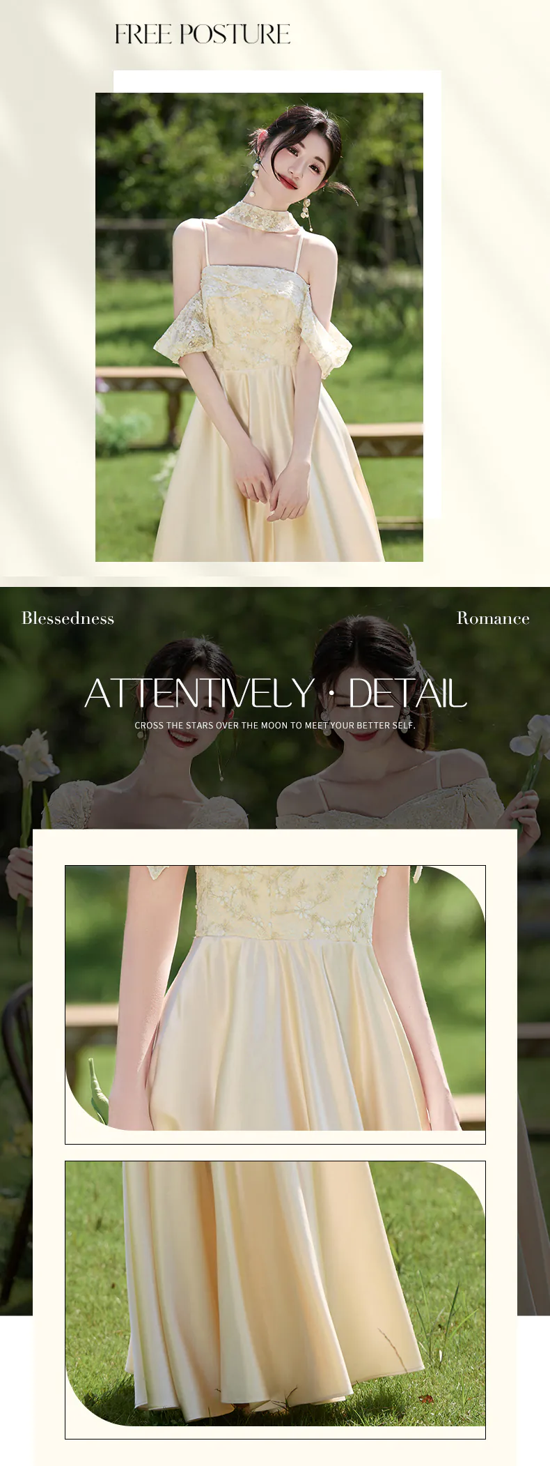 A-Line-Floral-Lace-Champagne-Maid-of-Honor-Bridesmaid-Dress-Long-Gown08