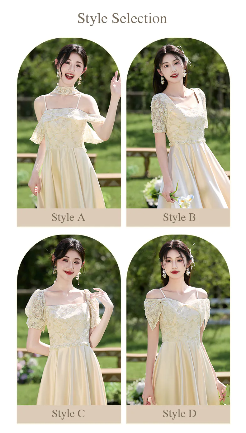 A-Line-Floral-Lace-Champagne-Maid-of-Honor-Bridesmaid-Dress-Long-Gown09