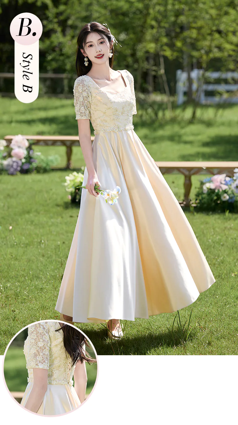 A-Line-Floral-Lace-Champagne-Maid-of-Honor-Bridesmaid-Dress-Long-Gown15