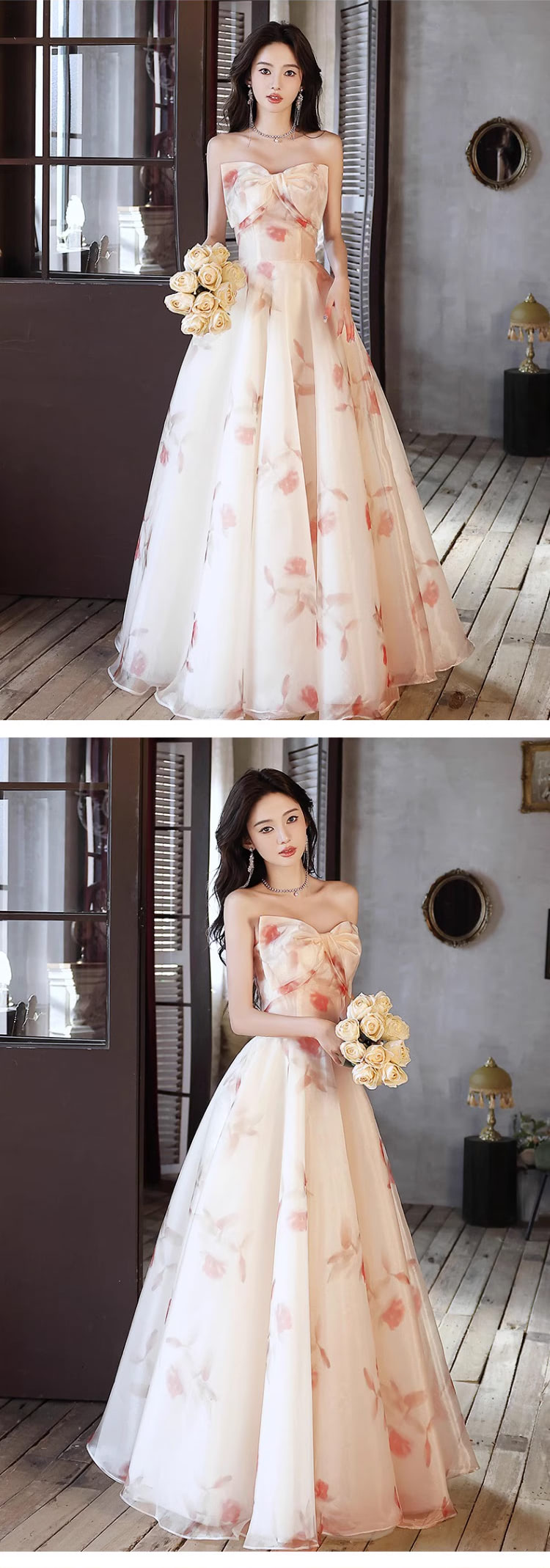 Aesthetic-Floral-Long-Formal-Prom-Tube-Dress-Evening-Gowns-with-Bow14
