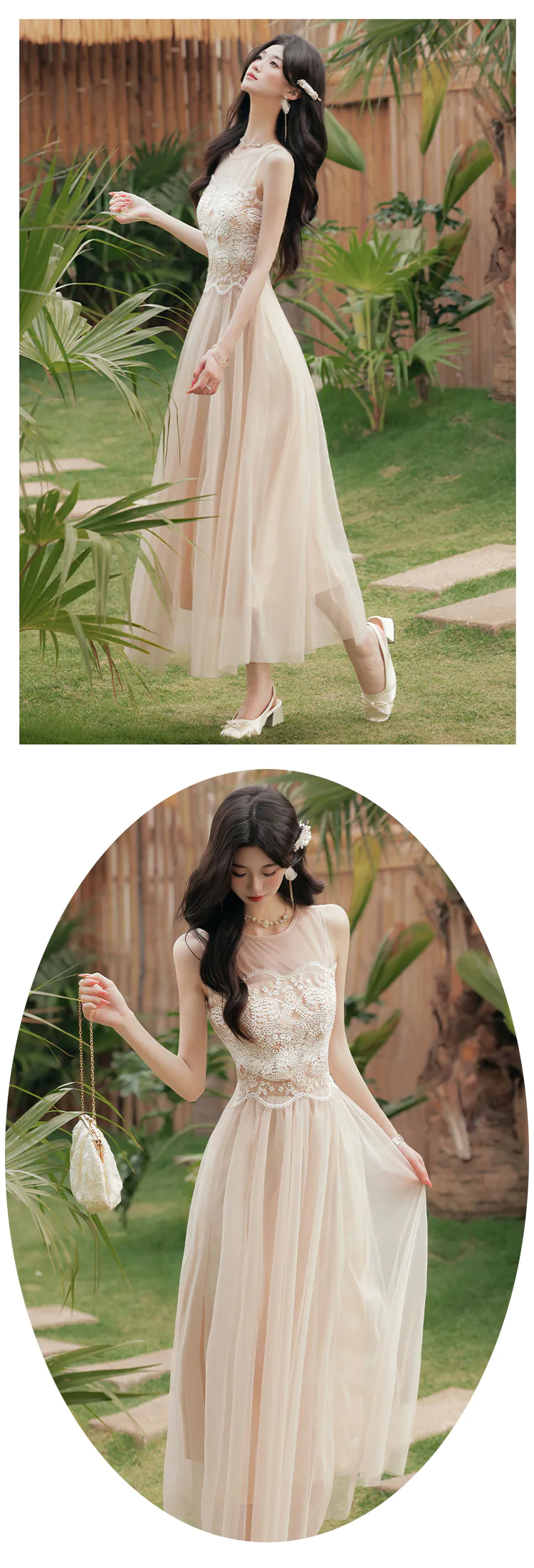 Apricot-Sheer-Neckline-Lace-Bodice-Flowy-Tulle-Sleeveless-Casual-Dress13
