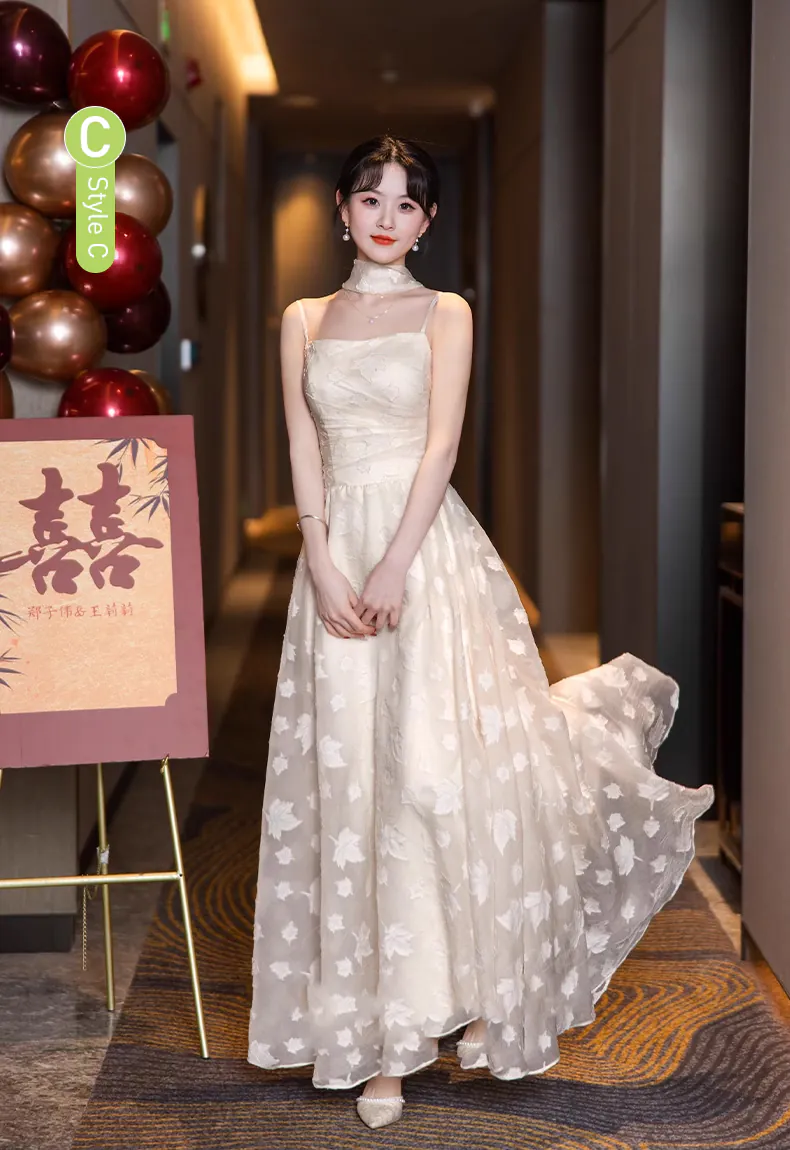 Champagne-Chiffon-Bridesmaid-Dress-Long-Junior-Party-Gown-with-Sleeves19