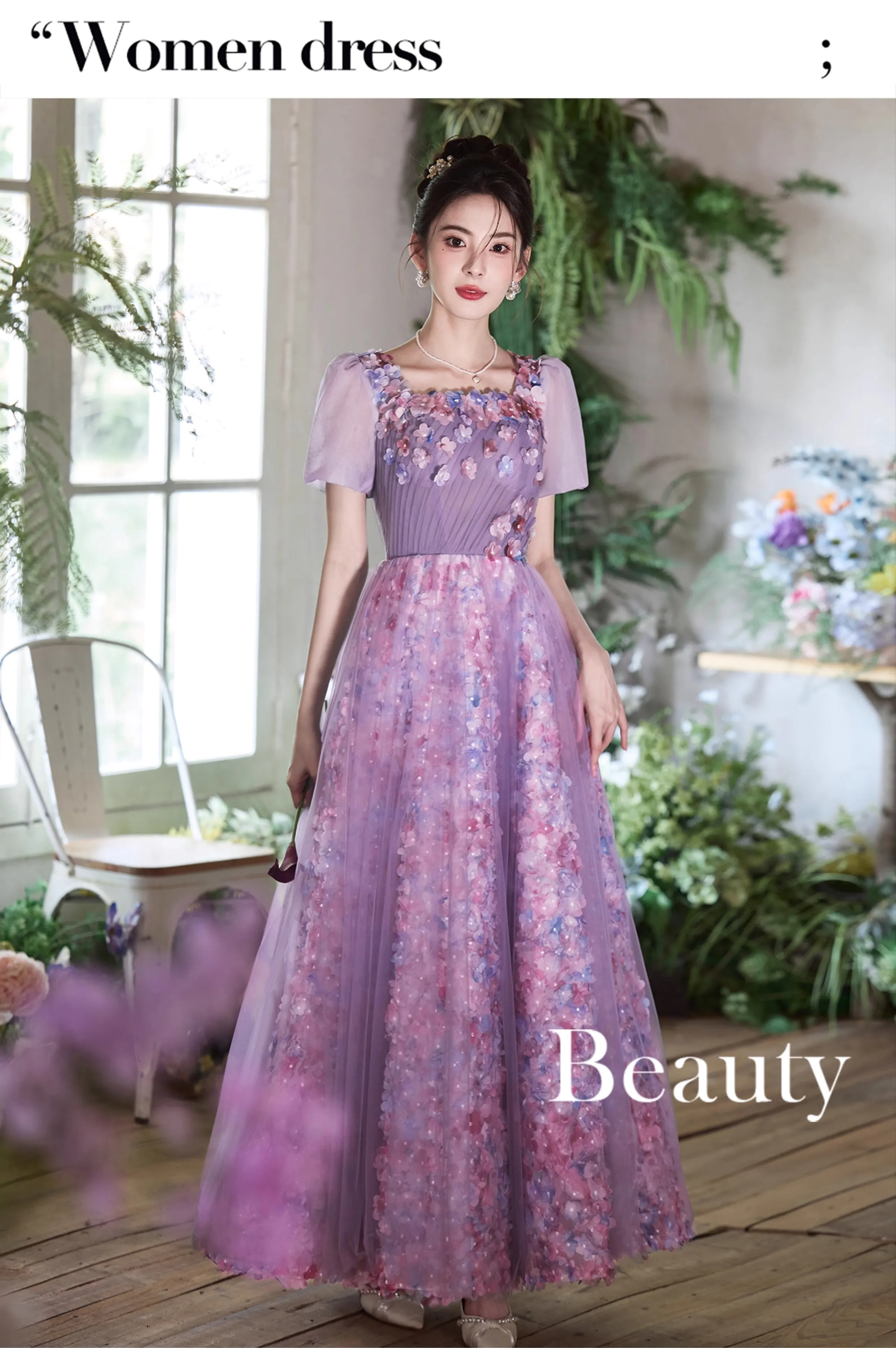 low budget bridesmaid dresses Margaret Floral Midi Dress Purple | Occasion Dress in Sizes XXS–6X