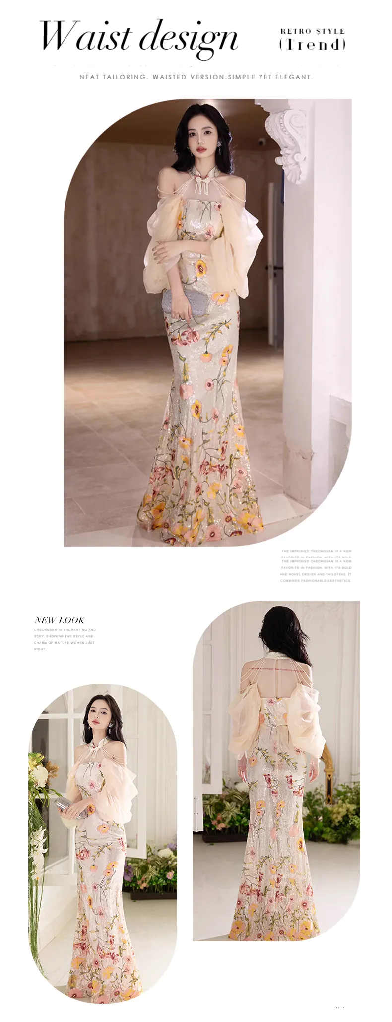 Elegant-Off-Shoulder-Halter-Neck-Floral-Mermaid-Evening-Dress-Party-Gown09