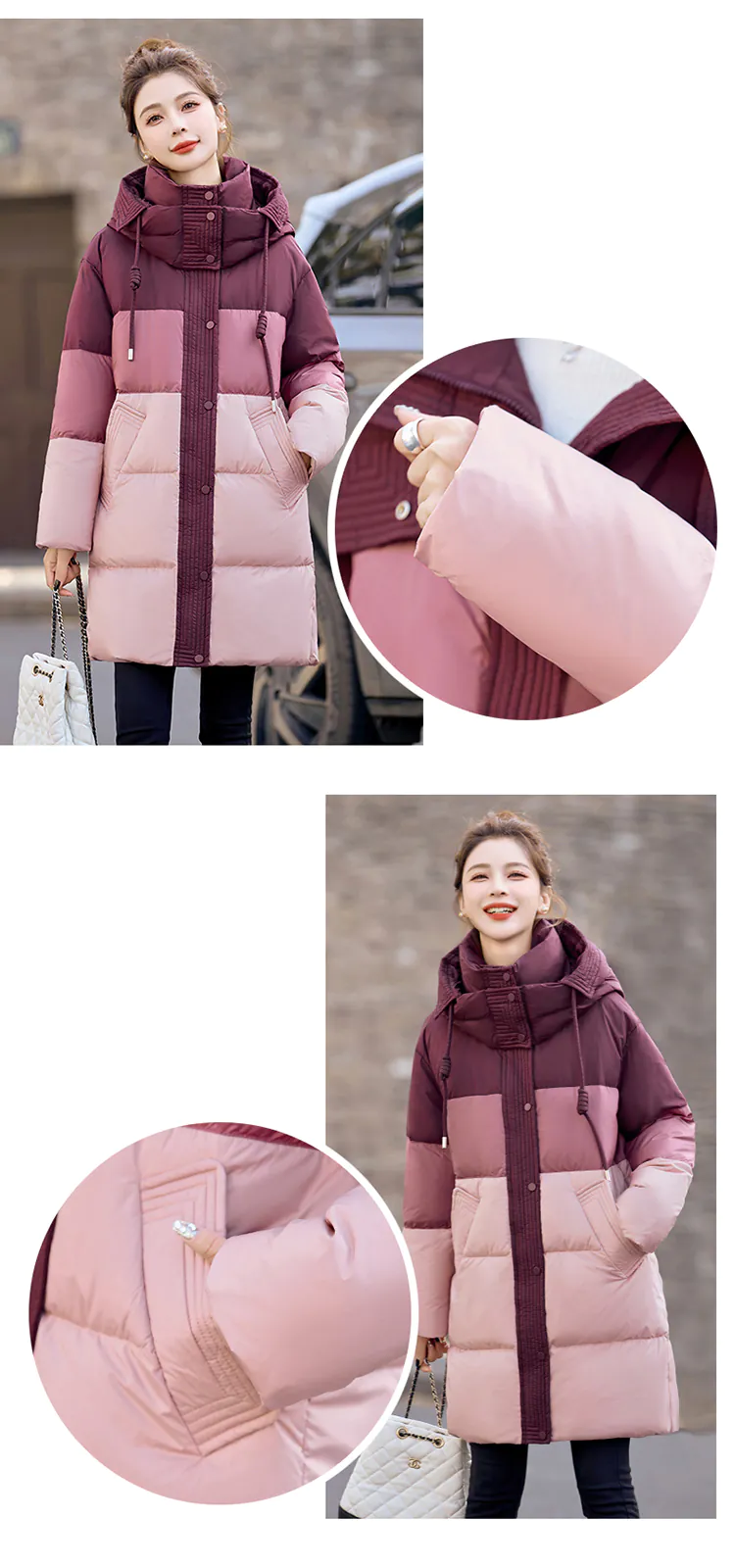 Fashion-Solid-Color-White-Duck-Down-Winter-Warm-Hooded-Puffer-Jacket09