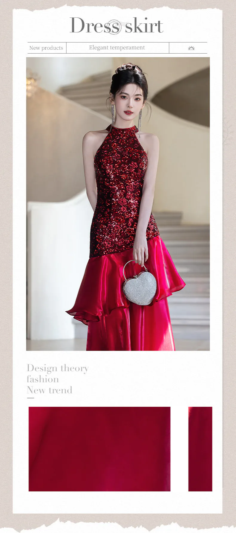 Glamor-Wine-Red-Halter-Neck-Sequin-Mermaid-Evening-Dress-Formal-Gown07
