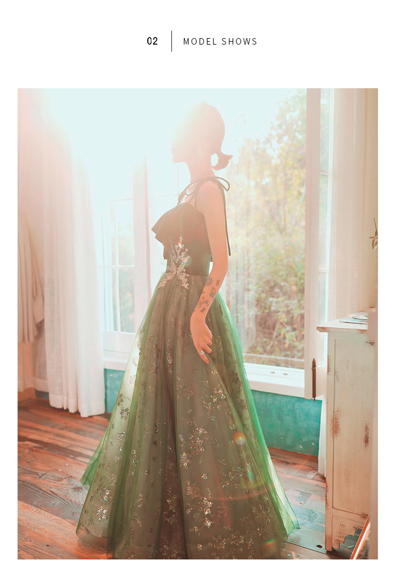 Green Fairy Dream Style Evening Party Dress10