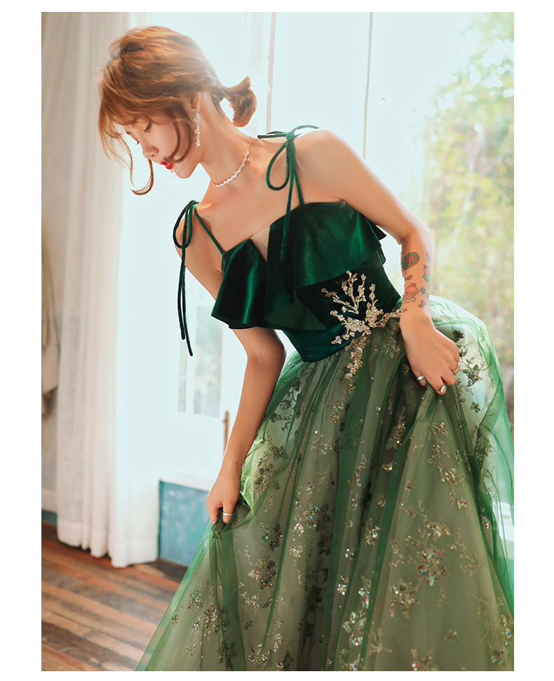 Green Fairy Dream Style Evening Party Dress14