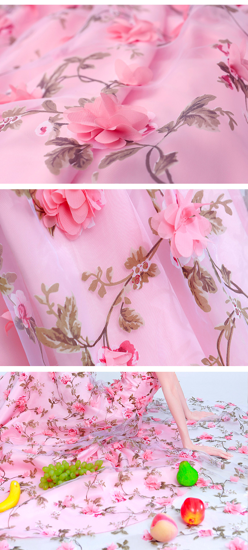 Handmade A line Pink Long Lace Prom Dress11