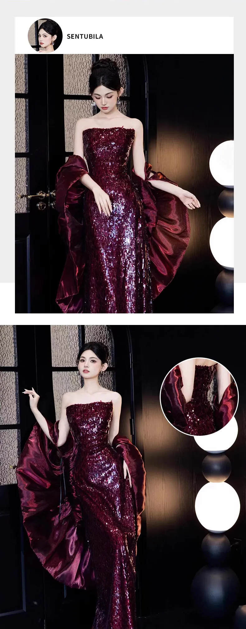 Luxury-Wine-Red-Strapless-Flowing-Sleeve-Formal-Banquet-Party-Dress08