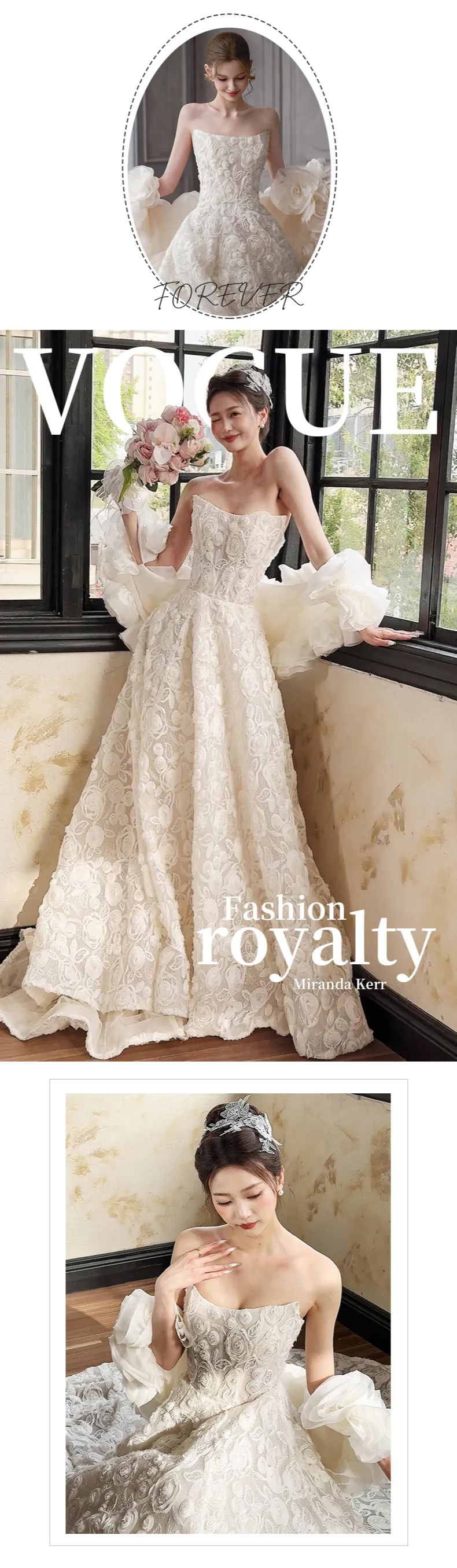 Romantic-A-Line-Couture-Organza-3D-Floral-White-Prom-Dress-Bridal-Gown08