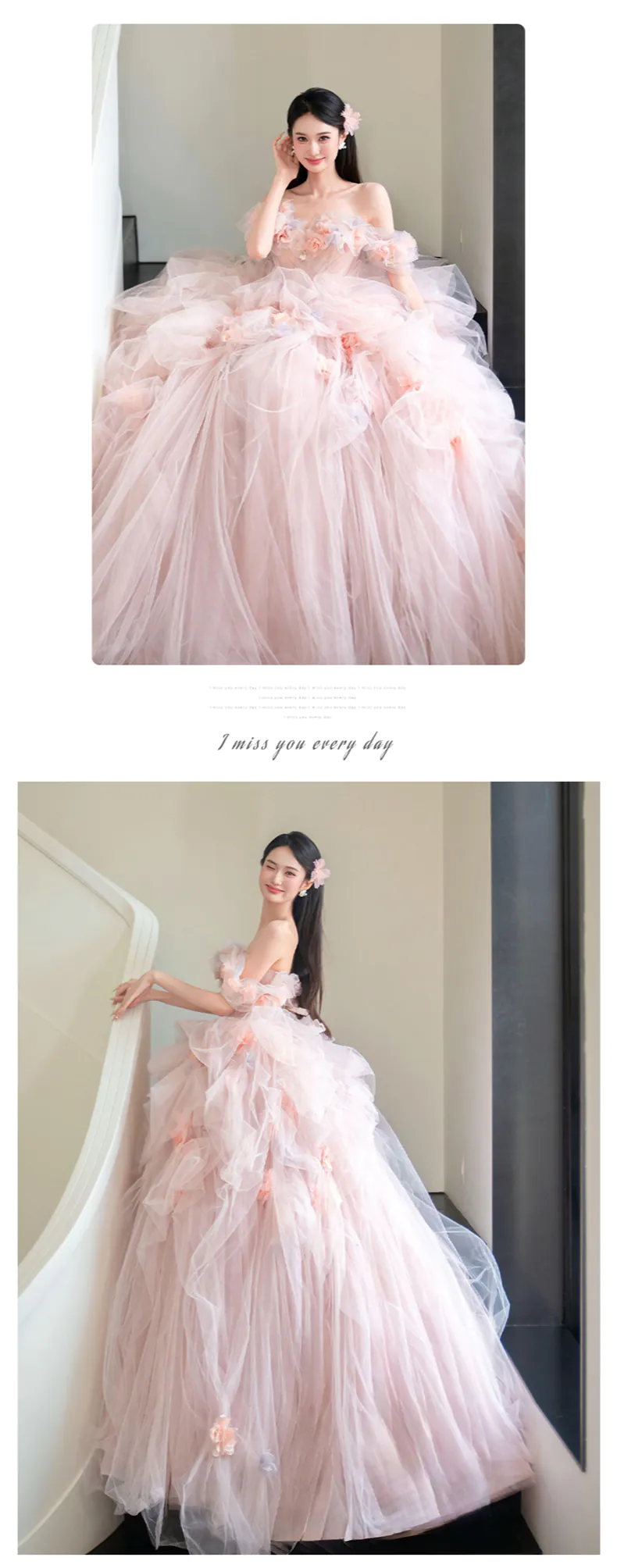 Romantic-Soft-Pink-Layered-Tulle-3D-Flower-Prom-Party-Formal-Dress10