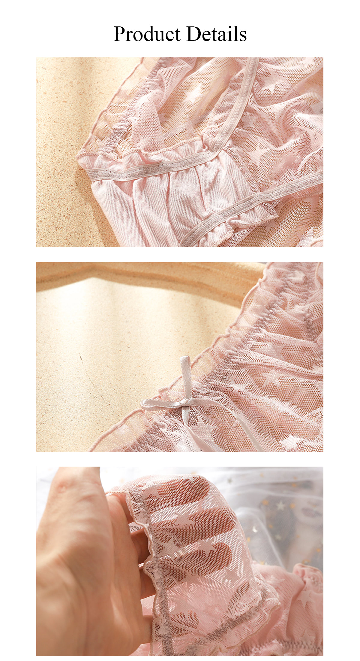 Sexy Transparent Lace Bowknot Panties Briefs Underwear14