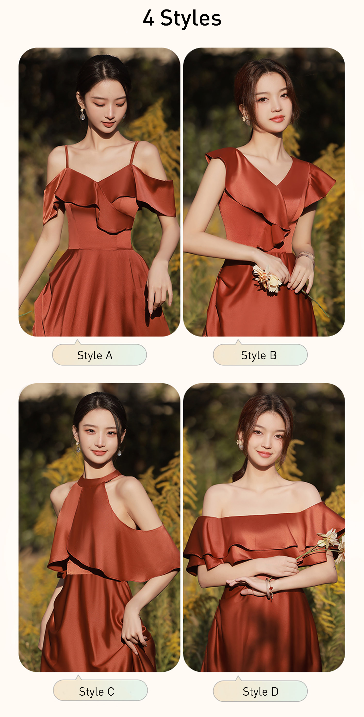 Sweet-Brick-Red-Bridesmaid-Dress-Summer-Wedding-Guest-Outfits13