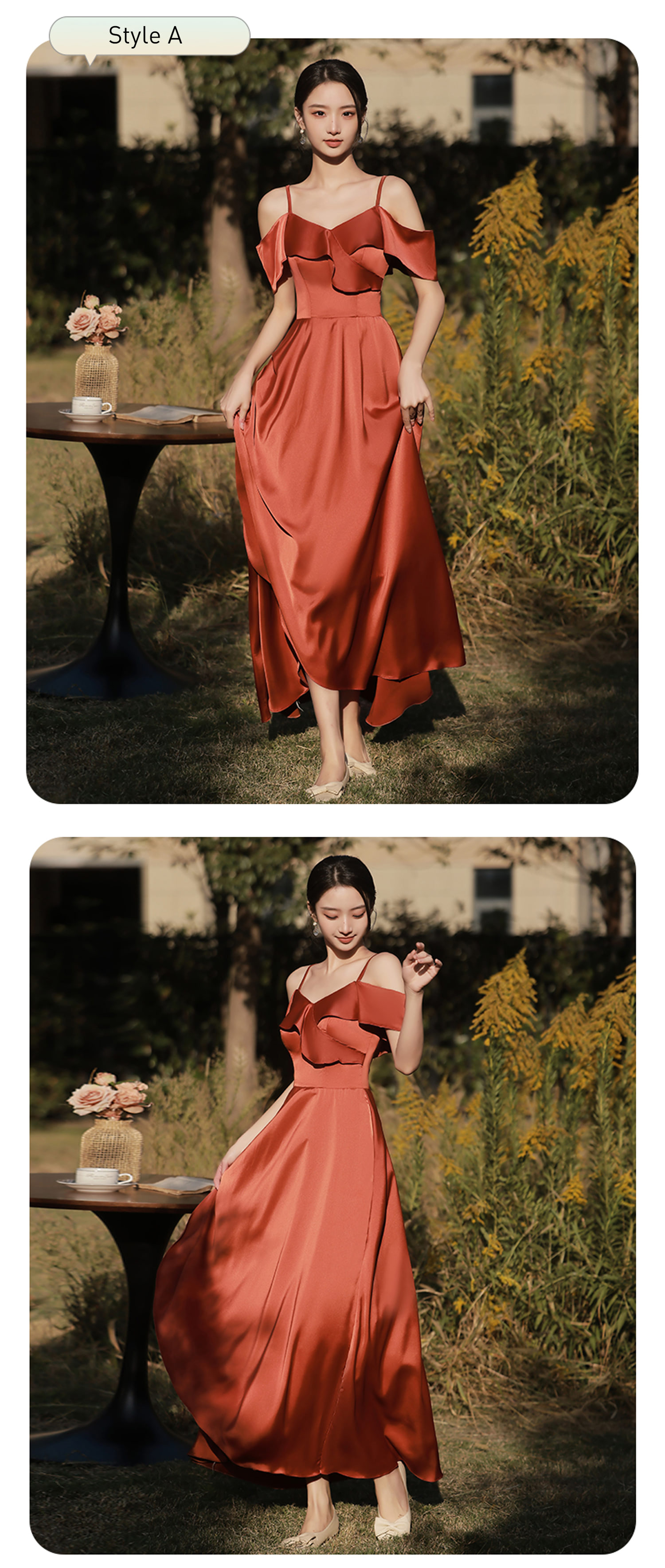 Sweet-Brick-Red-Bridesmaid-Dress-Summer-Wedding-Guest-Outfits17