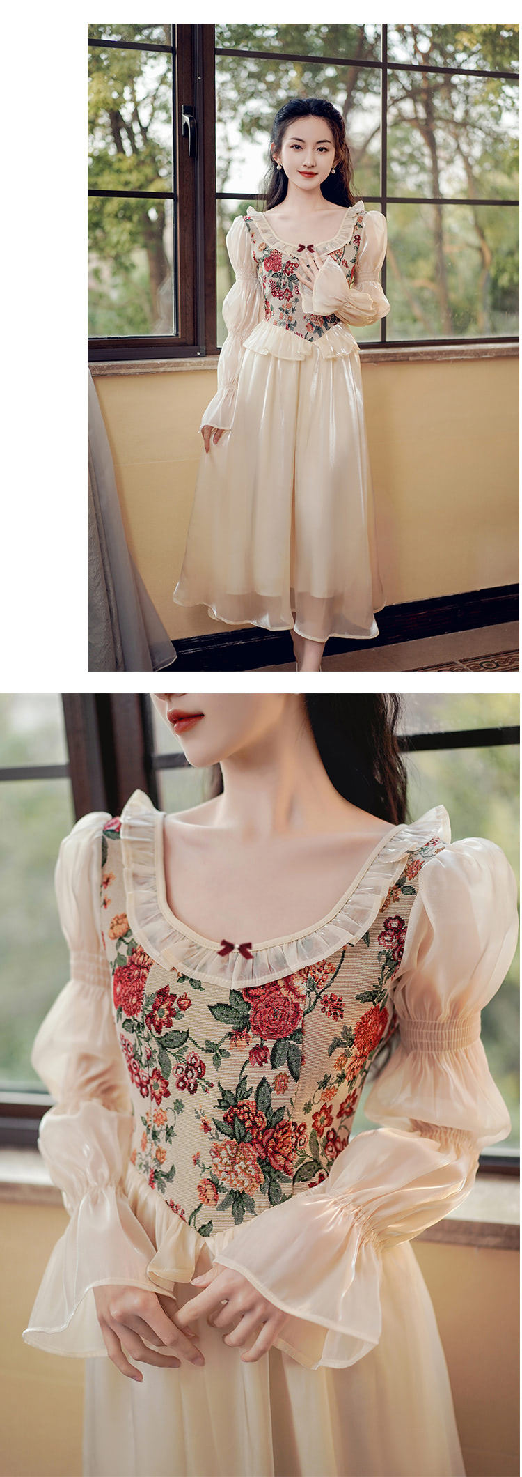 Sweet-French-Vintage-Style-Long-Sleeve-Flower-Summer-Casual-Dress11