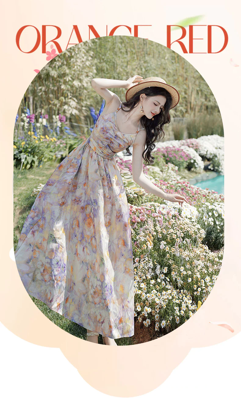 Sweet-Oil-Painting-Ombre-Floral-Casual-Strap-Dress-with-Cardigan-Set07