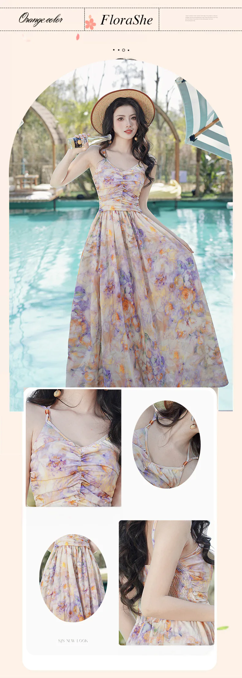 Sweet-Oil-Painting-Ombre-Floral-Casual-Strap-Dress-with-Cardigan-Set09