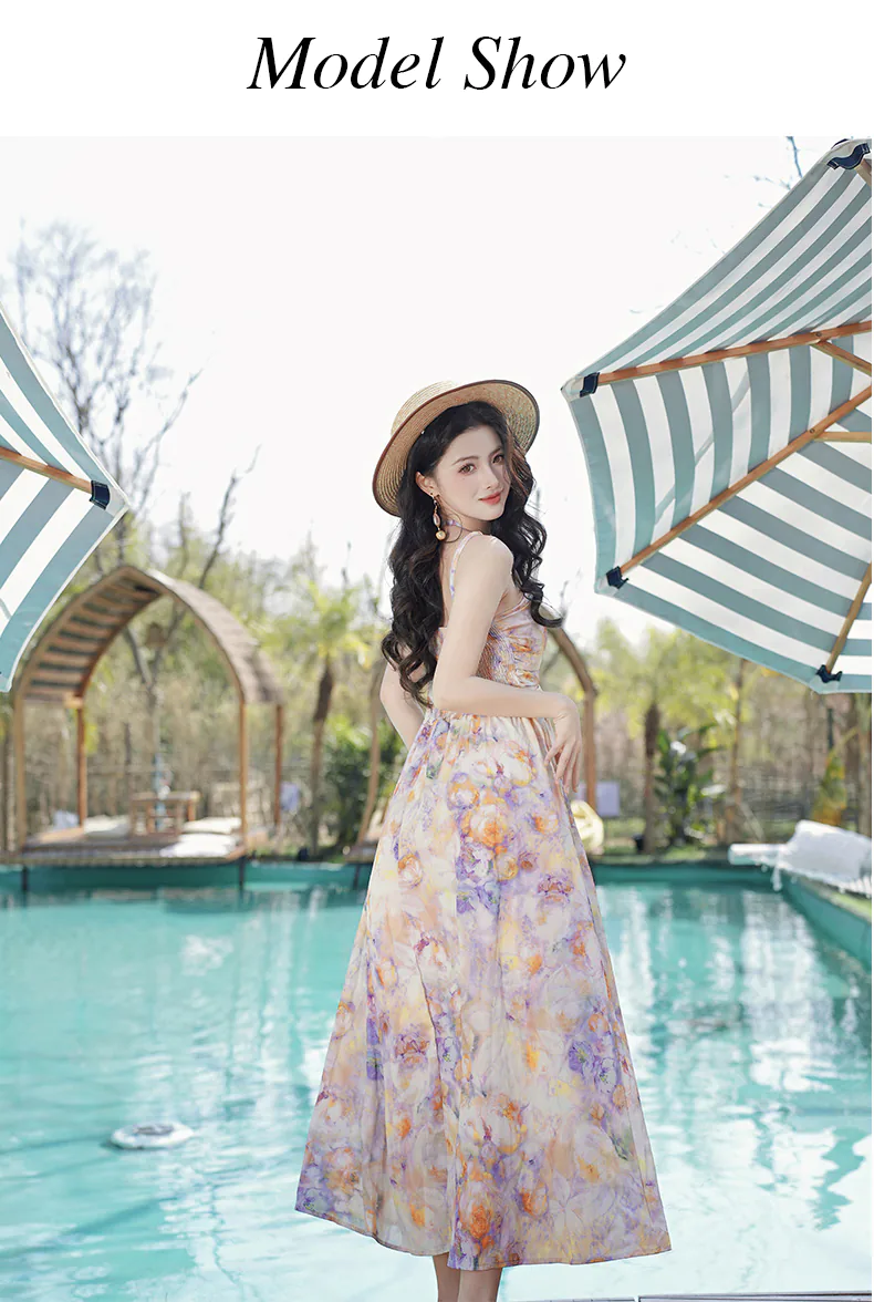 Sweet-Oil-Painting-Ombre-Floral-Casual-Strap-Dress-with-Cardigan-Set12