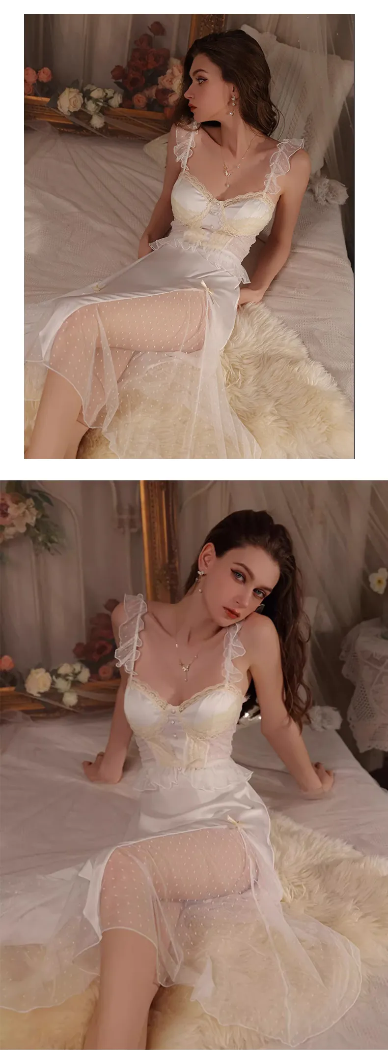 Sweet-Sexy-Princess-Style-Lace-Tulle-Patchwork-Low-cut-Sleepwear14