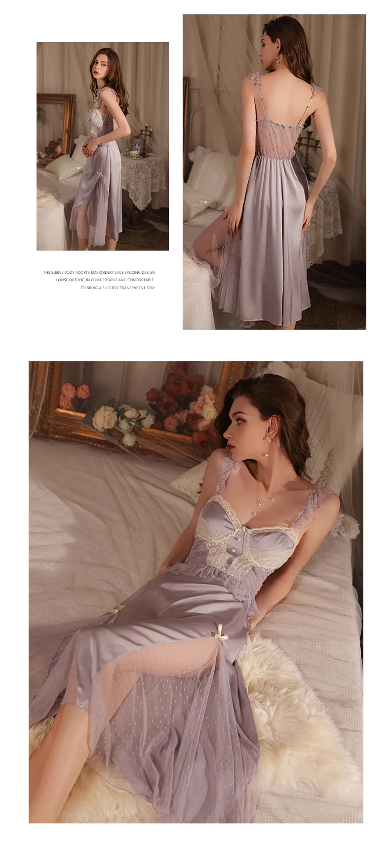 Sweet-Sexy-Princess-Style-Lace-Tulle-Patchwork-Low-cut-Sleepwear16
