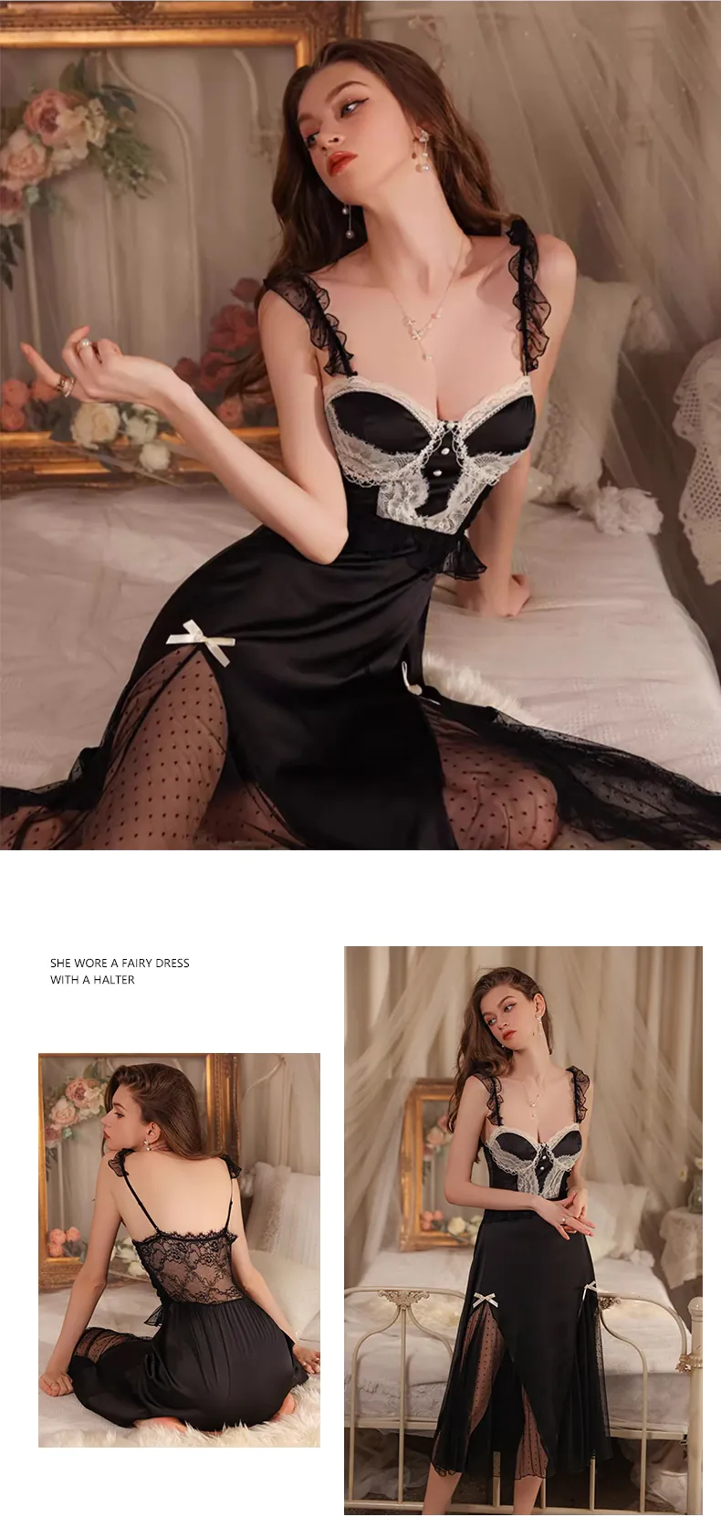 Sweet-Sexy-Princess-Style-Lace-Tulle-Patchwork-Low-cut-Sleepwear19