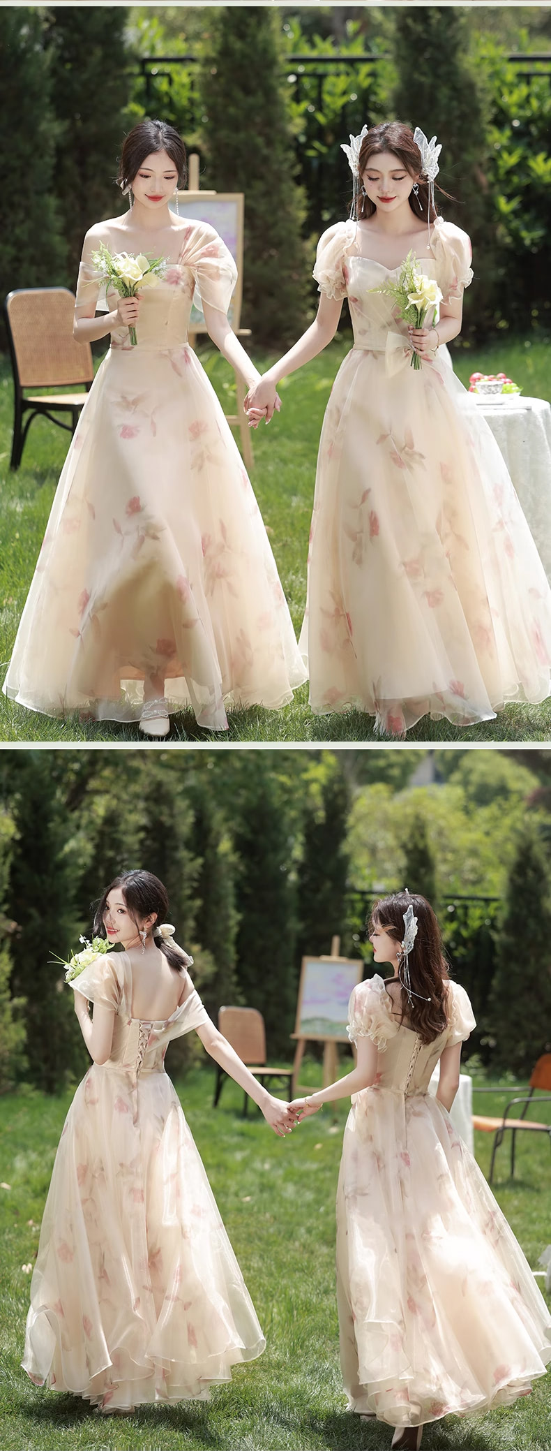 Sweet-Short-Sleeve-Floral-Summer-Bridesmaid-Wedding-Guest-Dress13