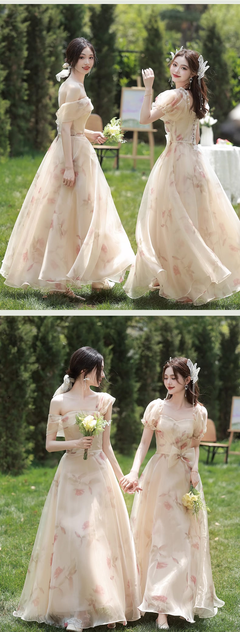 Sweet-Short-Sleeve-Floral-Summer-Bridesmaid-Wedding-Guest-Dress14