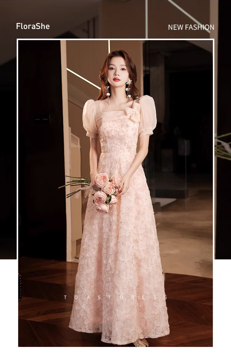 Sweet-Short-Sleeve-Pink-Floral-Long-Formal-Party-Dress-Evening-Gown06