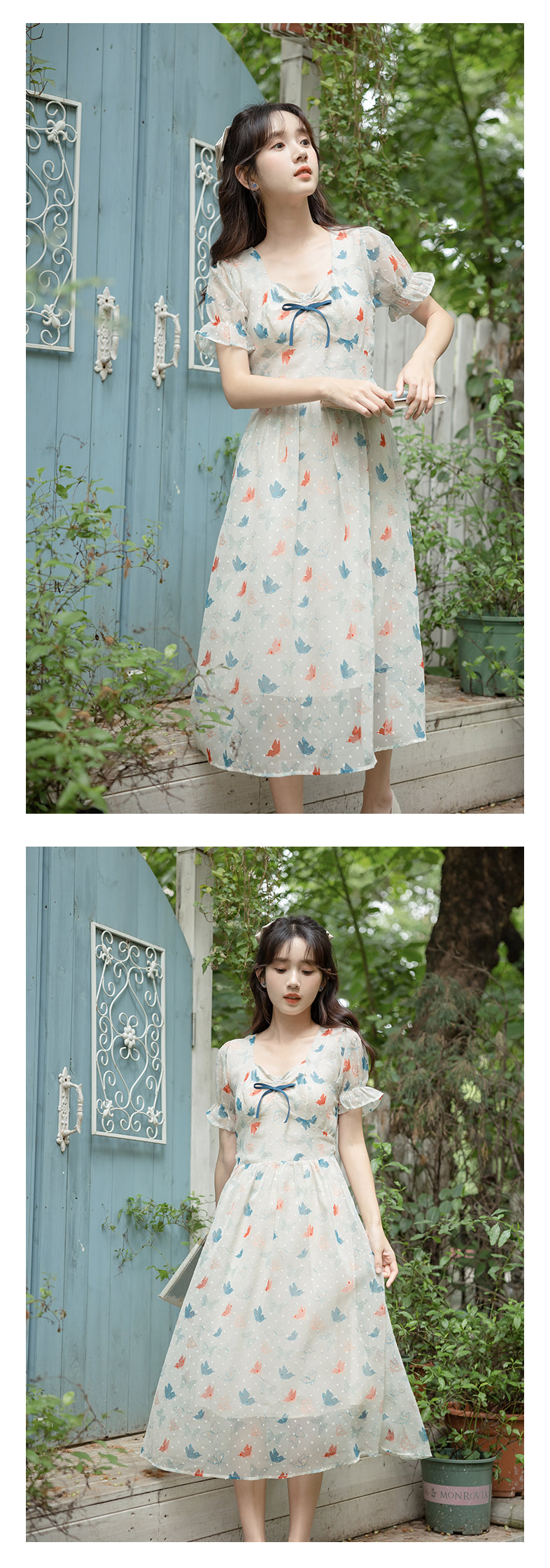 Sweet-Vintage-Fresh-Summer-Flower-Butterfly-Printed-Casual-Long-Dress13