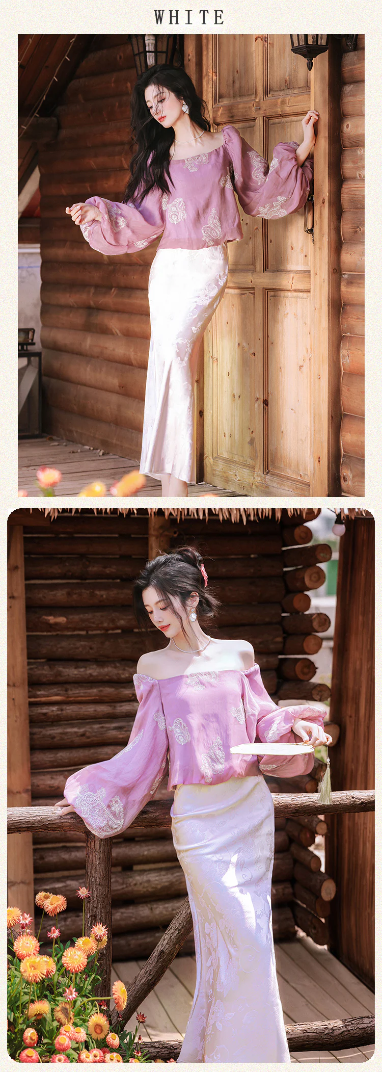 Vintage-French-Square-Neck-Puff-Sleeve-Top-with-Jacquard-Skirt-2-Piece-Set12