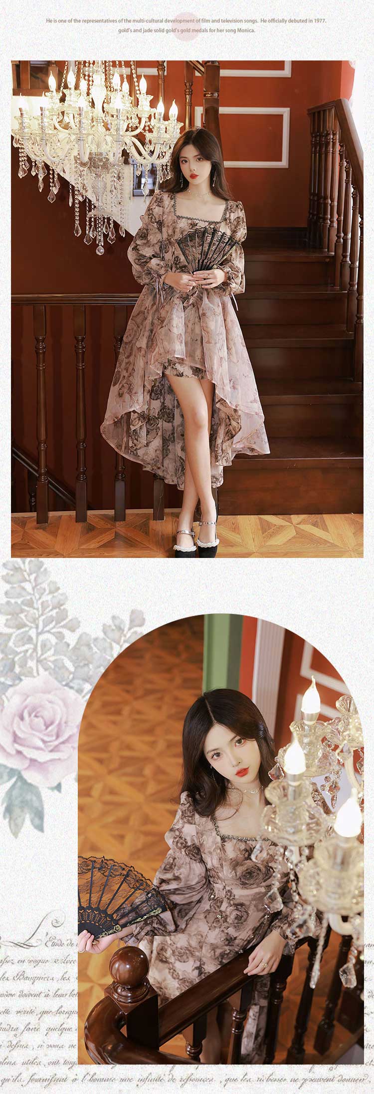 Vintage-Princess-Floral-Print-Front-Short-Long-Back-Casual-Dress10