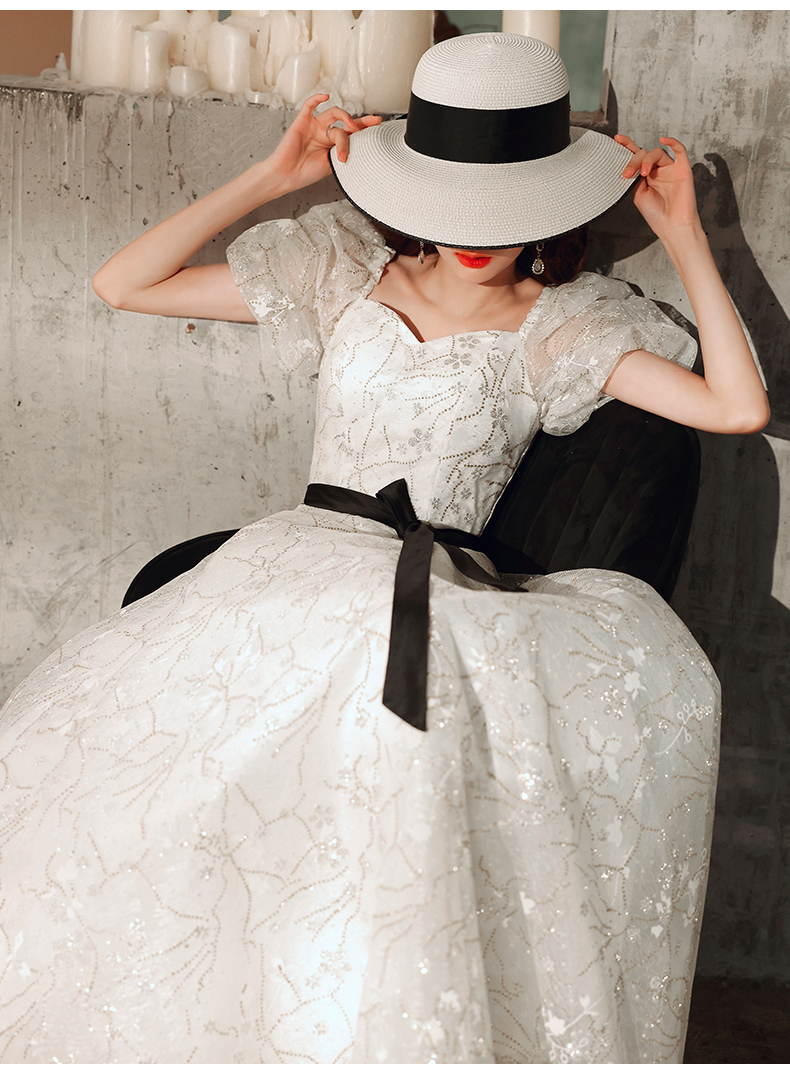 Youthful Charming White Evening Gown13