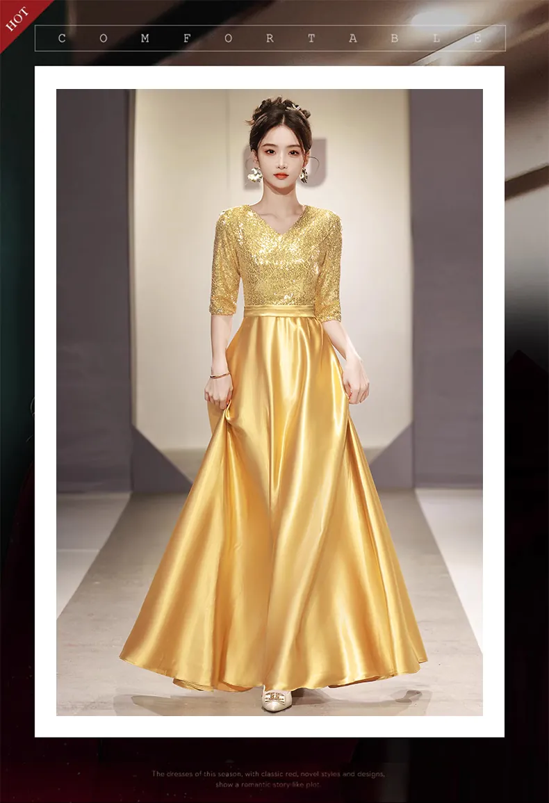 Fashion-V-neck-Mid-Sleeve-Wedding-Guest-Bridesmaid-Homecoming-Dress08