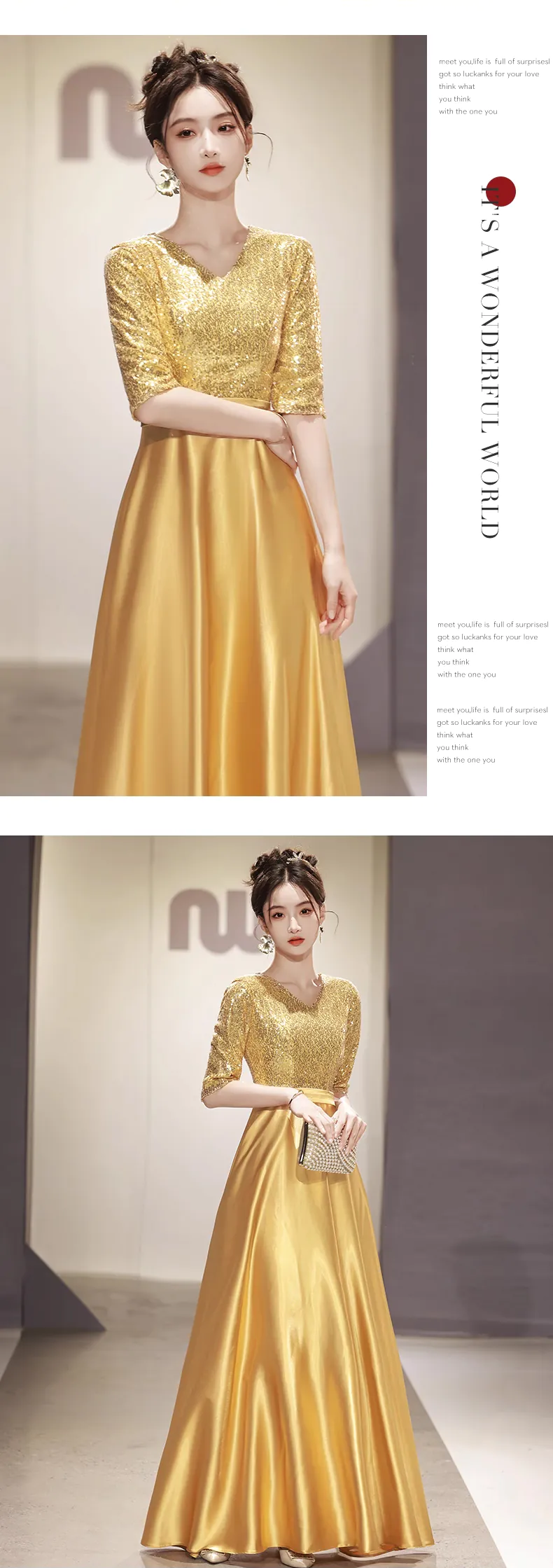 Fashion-V-neck-Mid-Sleeve-Wedding-Guest-Bridesmaid-Homecoming-Dress15