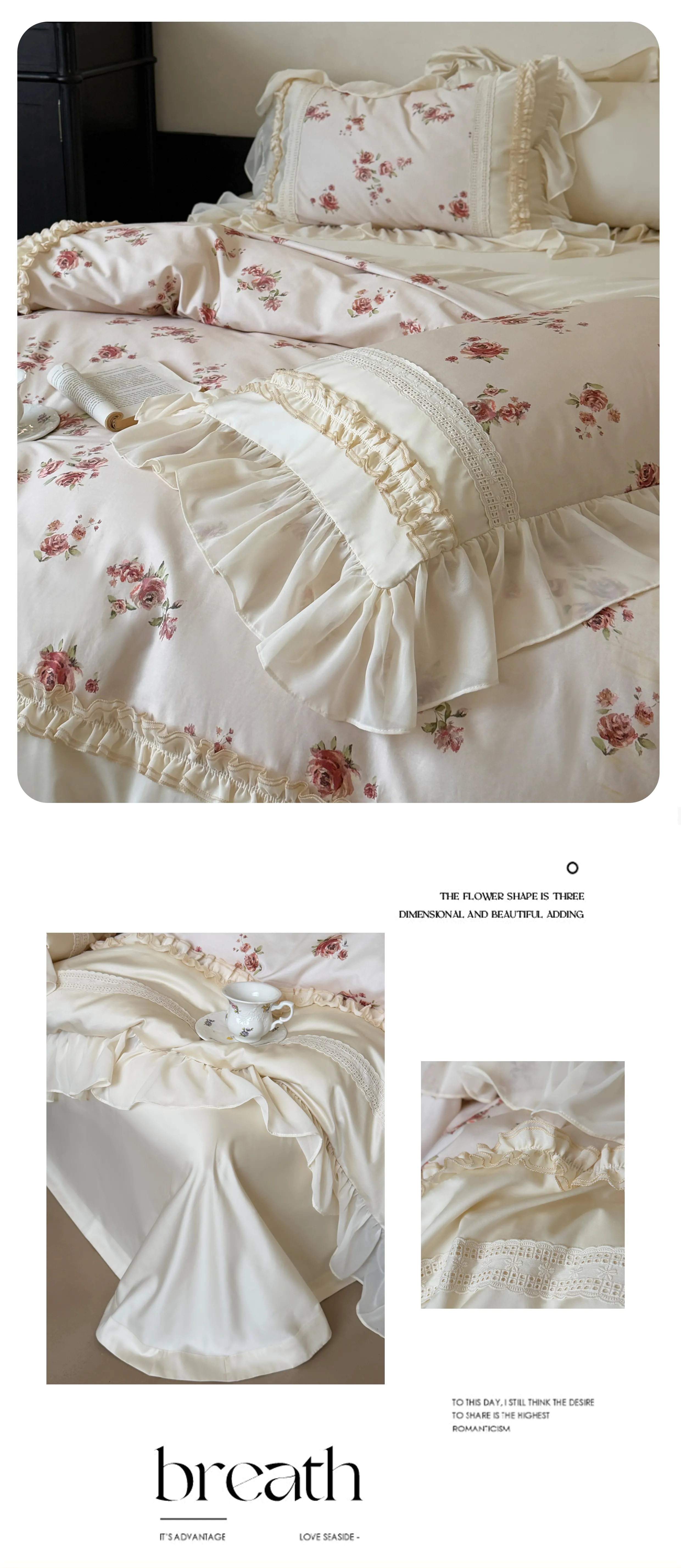 Victorian-Country-Ruffle-Edge-100S-Long-Staple-Cotton-Floral-Duvet-Cover-Set12