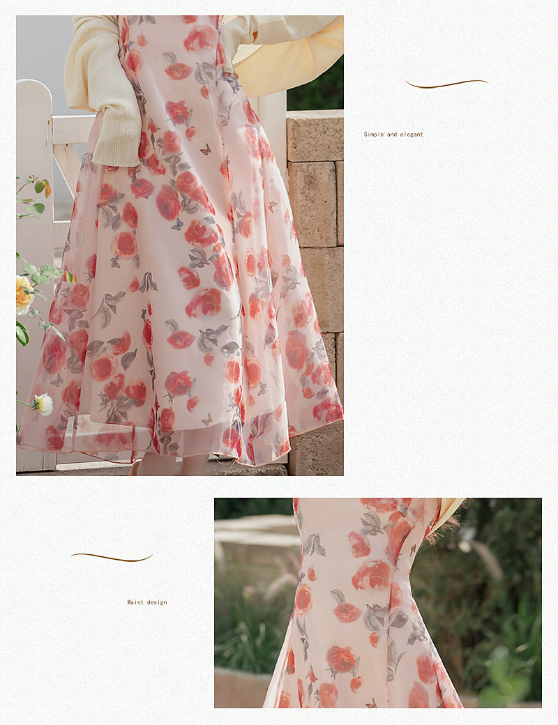 Beautiful-Floral-Printed-Halter-Casual-Chiffon-Dress-Cardigan-Top09