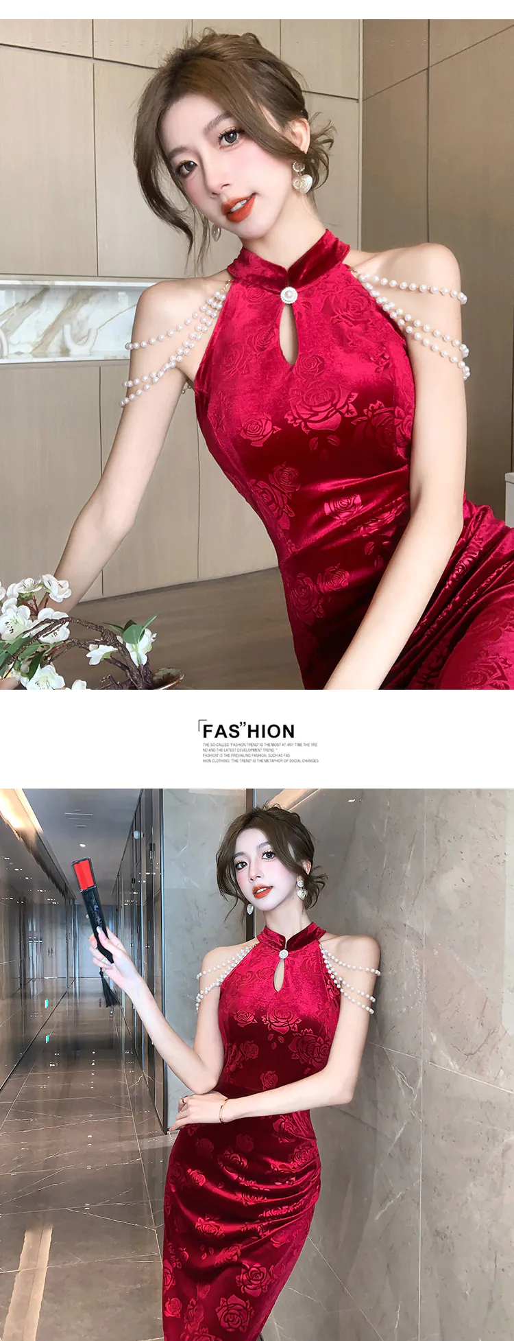 Charming-Vintage-Halter-Velvet-Floral-Jacquard-Qipao-Casual-Dress18