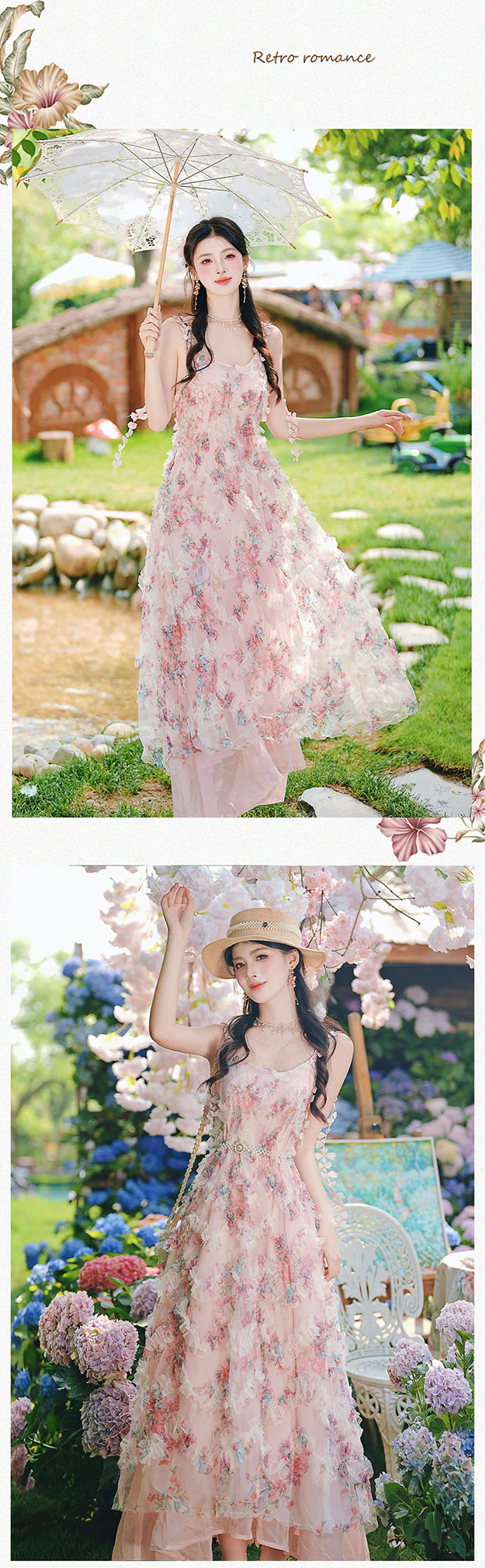 Fairycore-Pink-Floral-Ruffled-Tiered-Slip-Dress-with-Matching-Cardigan-Set11