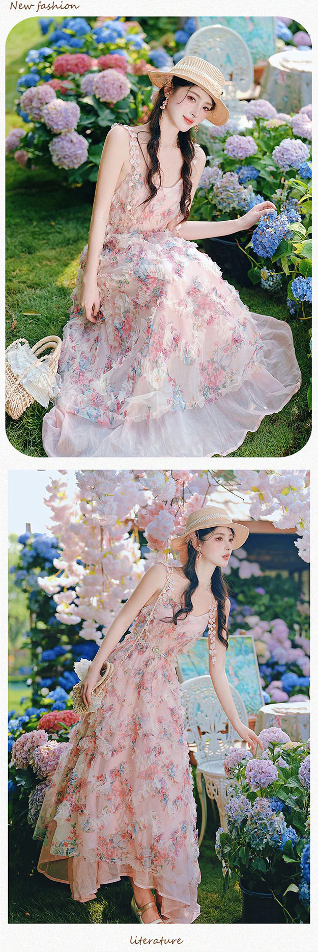 Fairycore-Pink-Floral-Ruffled-Tiered-Slip-Dress-with-Matching-Cardigan-Set12