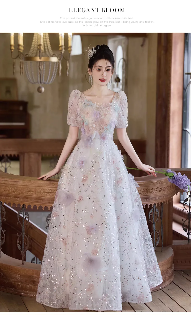 Romantic-3D-Floral-Embellished-Short-Sleeve-Sequin-Prom-Dress-Ball-Gown13