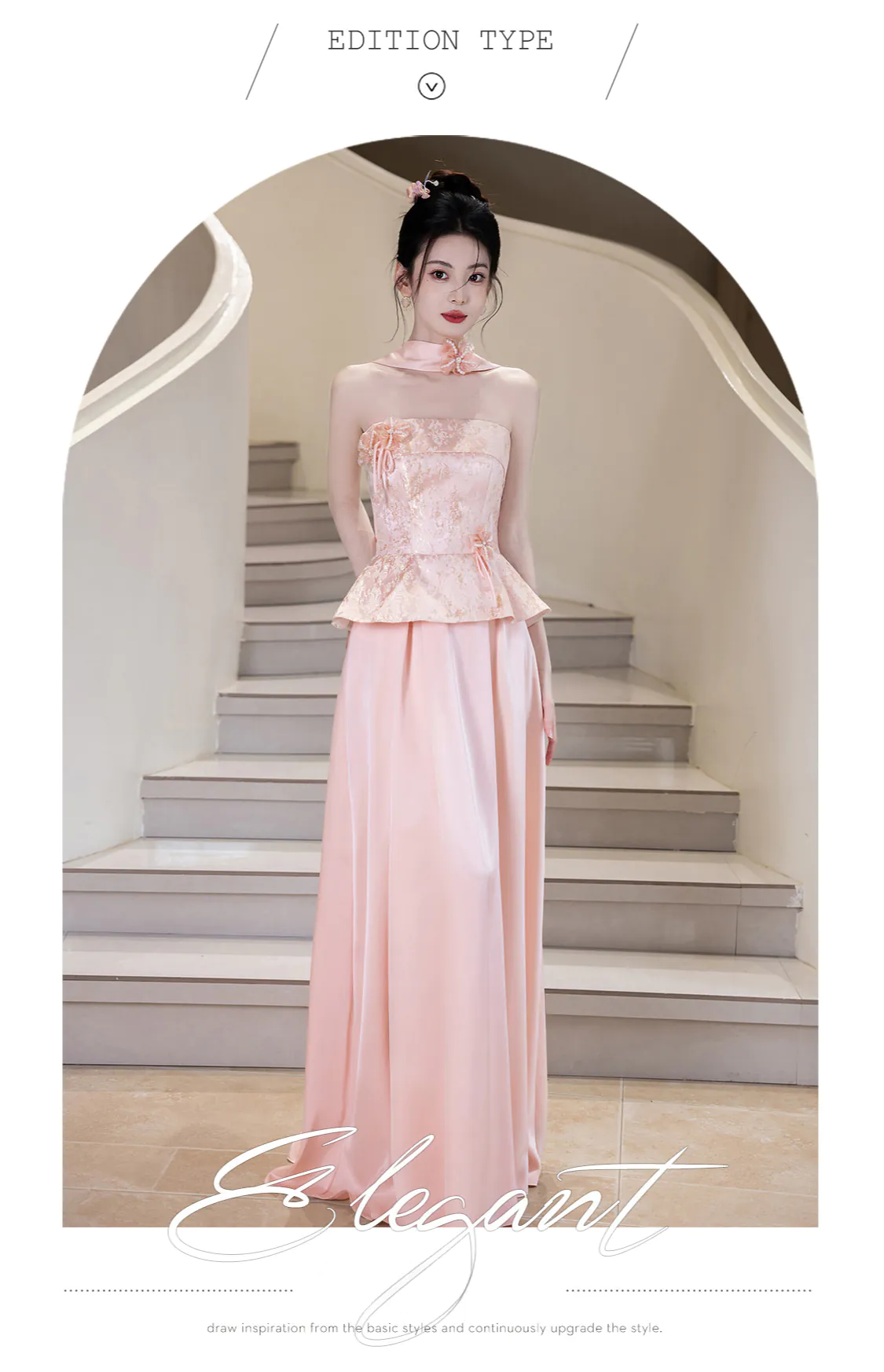 Sweetheart-Blush-Peach-Pink-Floral-Brocade-Bodice-Strapless-Evening-Dress10