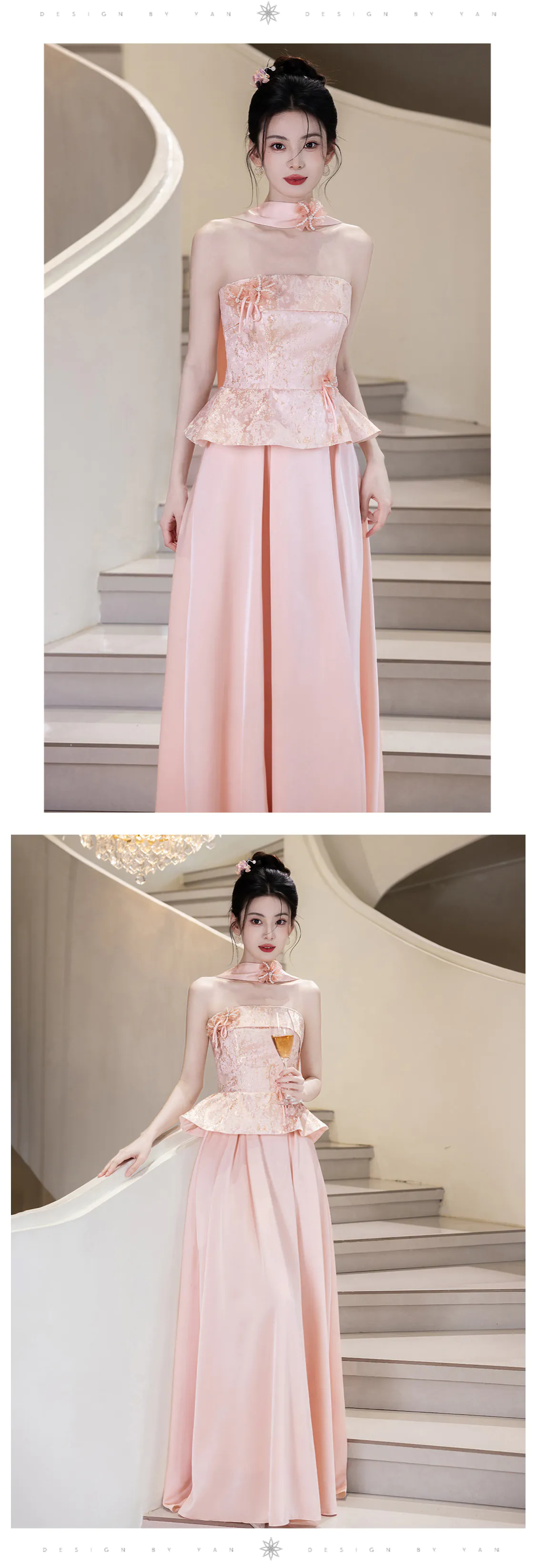 Sweetheart-Blush-Peach-Pink-Floral-Brocade-Bodice-Strapless-Evening-Dress13