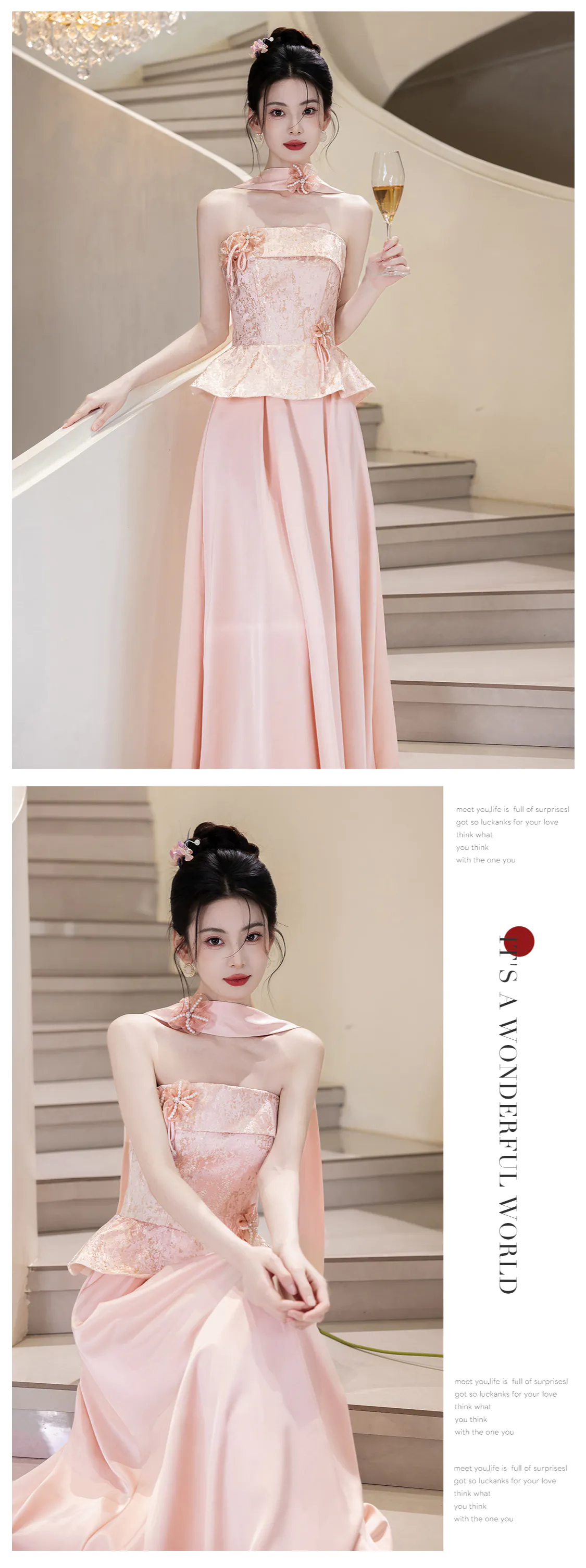 Sweetheart-Blush-Peach-Pink-Floral-Brocade-Bodice-Strapless-Evening-Dress15