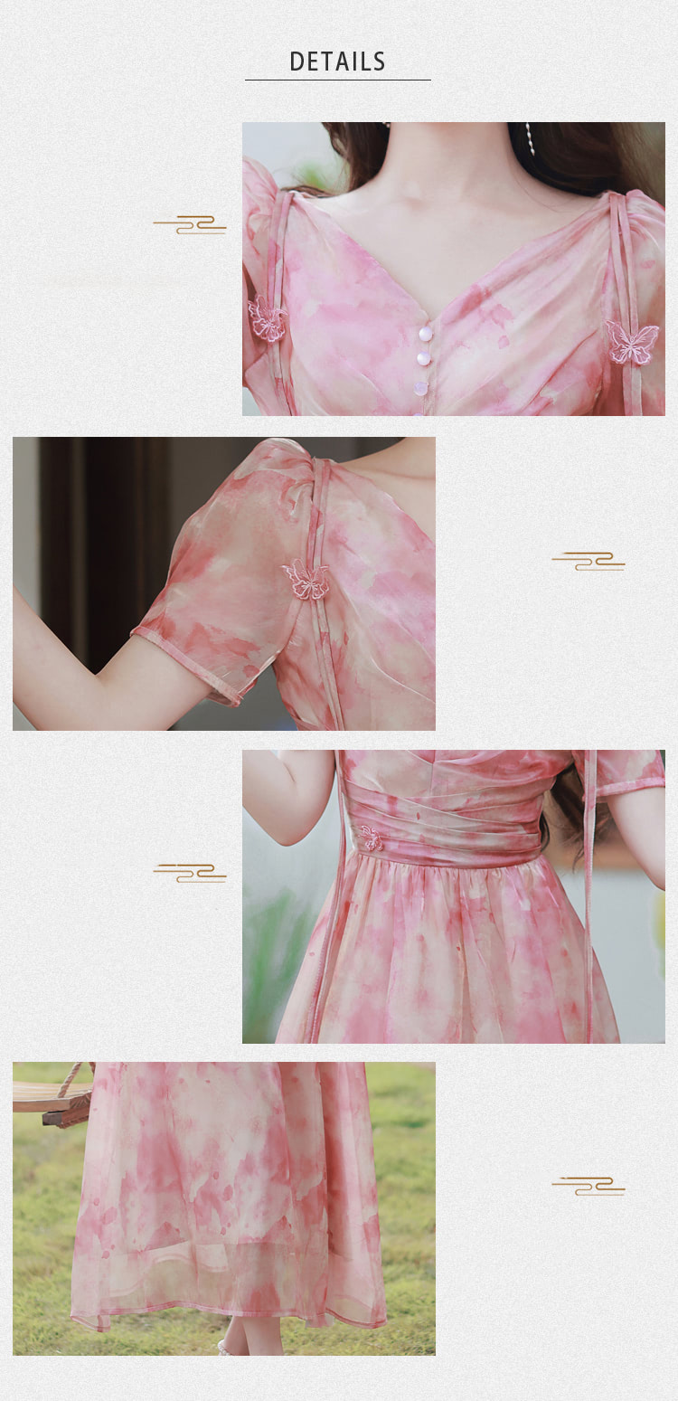 Beautiful-Princess-Pink-Short-Sleeve-Flowy-Summer-Casual-Dress07