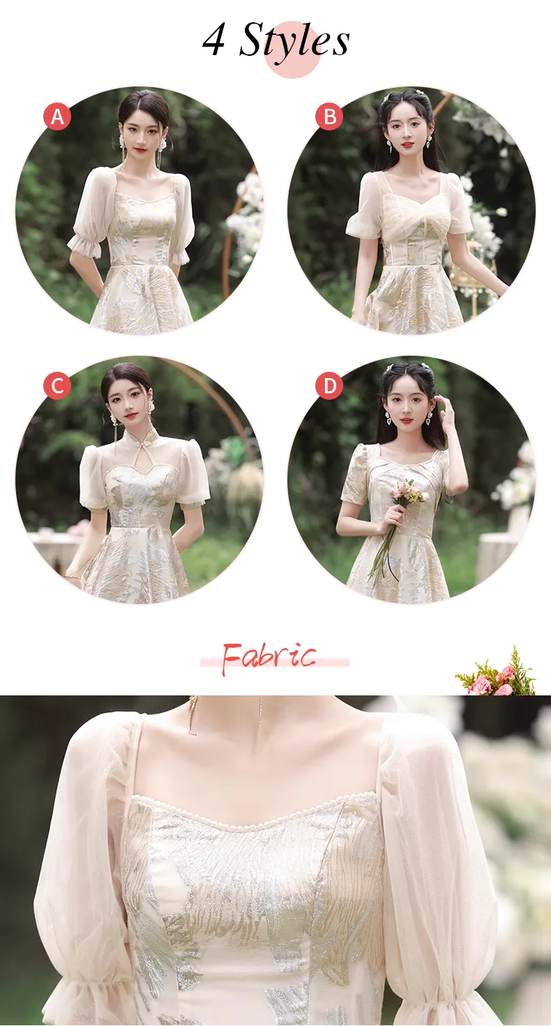 Champagne-Color-Bridesmaid-Chiffon-Dress-with-Sleeves-for-Wedding-Guest15