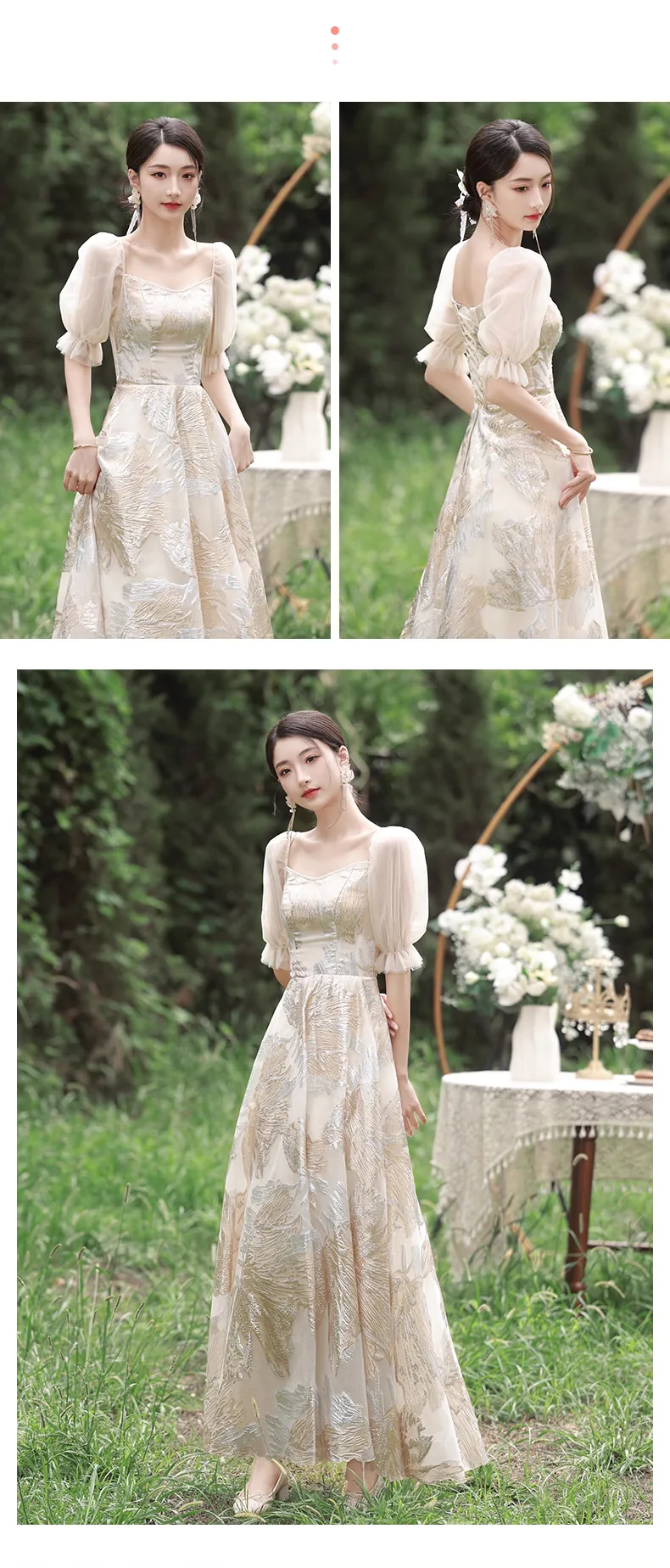 Champagne-Color-Bridesmaid-Chiffon-Dress-with-Sleeves-for-Wedding-Guest17