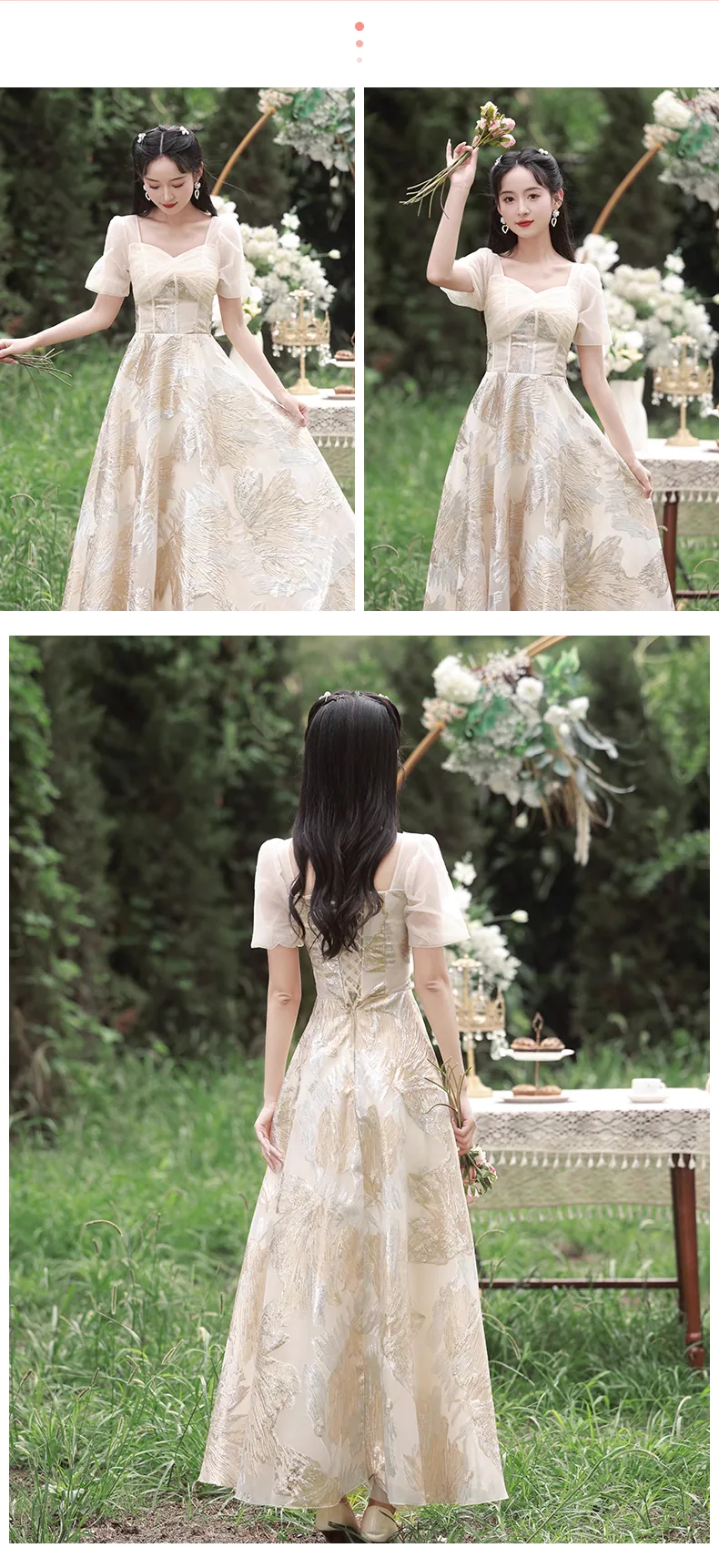 Champagne-Color-Bridesmaid-Chiffon-Dress-with-Sleeves-for-Wedding-Guest19