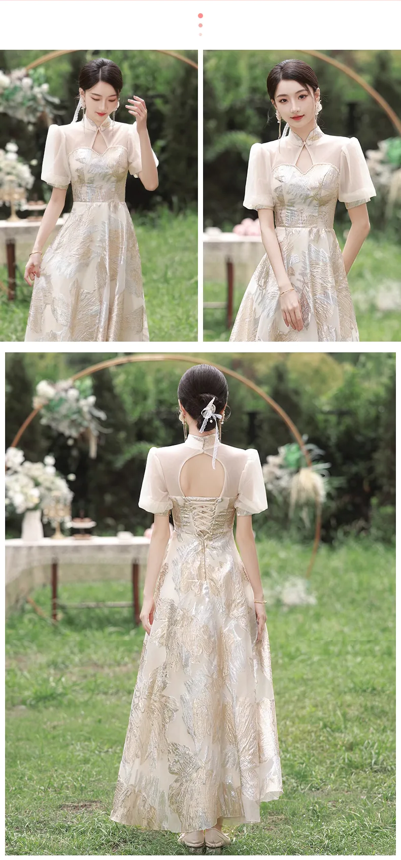 Champagne-Color-Bridesmaid-Chiffon-Dress-with-Sleeves-for-Wedding-Guest21