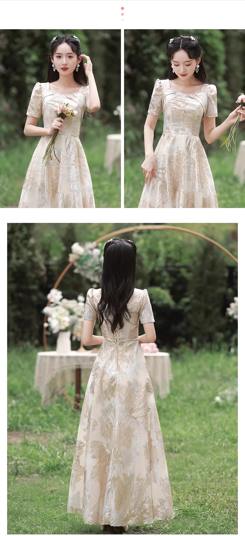 Champagne-Color-Bridesmaid-Chiffon-Dress-with-Sleeves-for-Wedding-Guest23